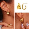 JYUEDA 5pcs Drop Earrings for Women 18K Gold Plated Knot