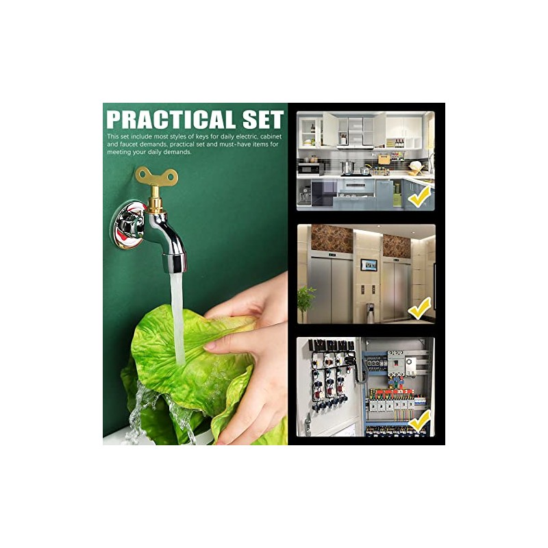 13-Piece Utility Key Tool Set for Plumbing and Cabinets