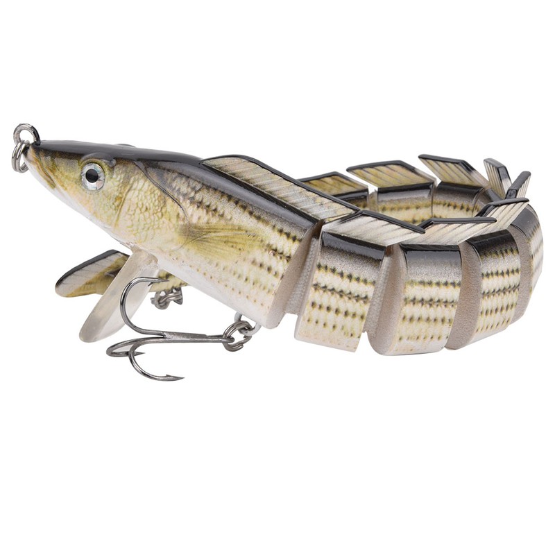 Multiple Segments Hard Swimbait Crankbait Fish Lure Fishing Tackle Treble