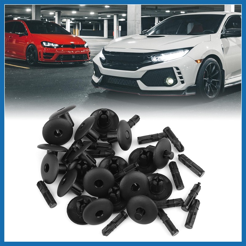 A ABSOPRO 20pcs Plastic Rivet Car Fender Push-Type Fastener Clips