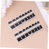 Healeved 48pcs Black Gradient Shade Nail Sticker Full Cover Fake