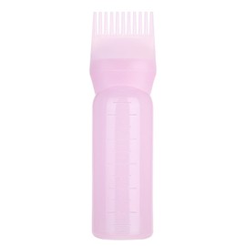 Botella Aplicadora de Peine de Raíz, 3 Colores Botella para Teñir el Cabello Cepillo Champú Color de Cabello Aceite Peine Aplicador Herramienta Tinte Y Tratamiento del Cuero Cabelludo(Rosado)