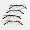 LIGOES Small Oval Glasses Frame Metal Glasses for Office Lady