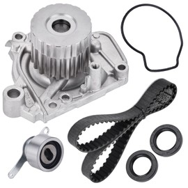 Nakuuly Timing Belt Kit with Water Pump Compatible with 1996 1997 1998 1999 2000 Honda Civic 1.6L SOHC L4 D16Y5 D16Y7 D16Y8 16V Engine # TKH005