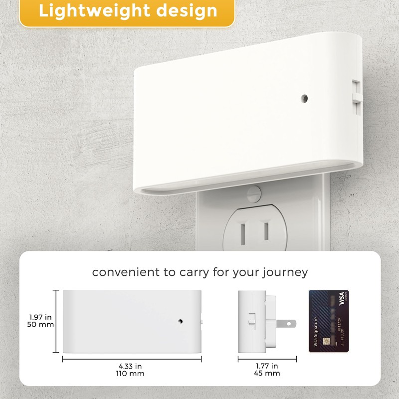 L LOHAS LED Night Light, 2 Pack Dimmable Modern LED