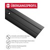 Gedotec Transition Profile for Screwing Aluminium Black 100 cm Length