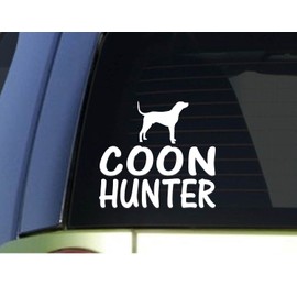 EZ-STIK Coon hunterH903 6 inch Sticker Decal Coonhound Live Trap GPS Tracking Collar