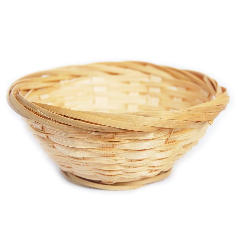 Lashuma Set of 5 Bamboo Baskets, Braided Decorative Basket, Round,