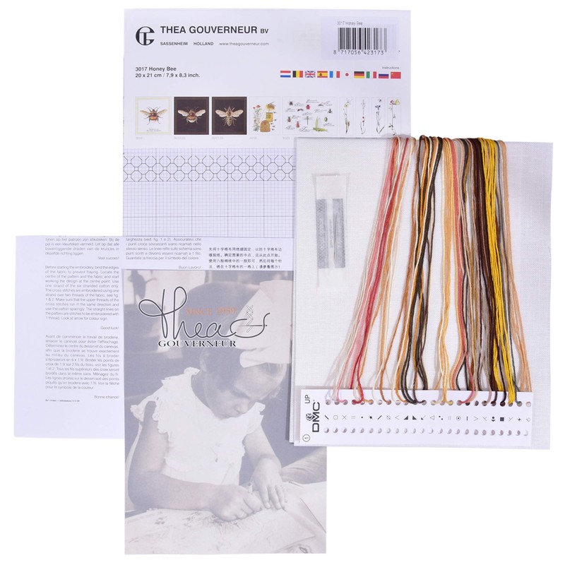 Thea Gouverneur - Cross Stitch Kit - Honey Bee -