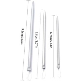 3Pcs Silver Nylon Wire Rope Threader Needle Big Eye Knitting Needle Weave for Sewing and Fabric Art Craft Accessory Yarn Needle Large Eye,Needle Threaders,Fit to Different Settings,Needlepoint
