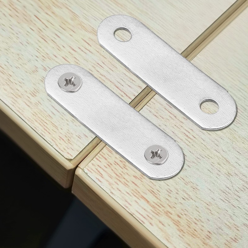 uxcell Repair Plate, 34mmx10mm, Flat Fixing Mending Corner Brace Bracket