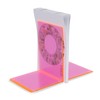 OSCO Acrylic Bookends with Clear Rubber Pads Non Slip, Stylish