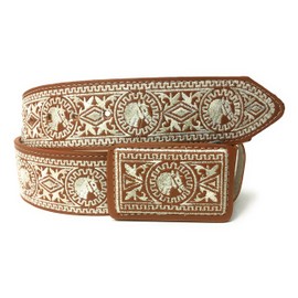 CINTO CHARRO BORDADO. WESTERN BELT. VAQUERO PITIADO (44)