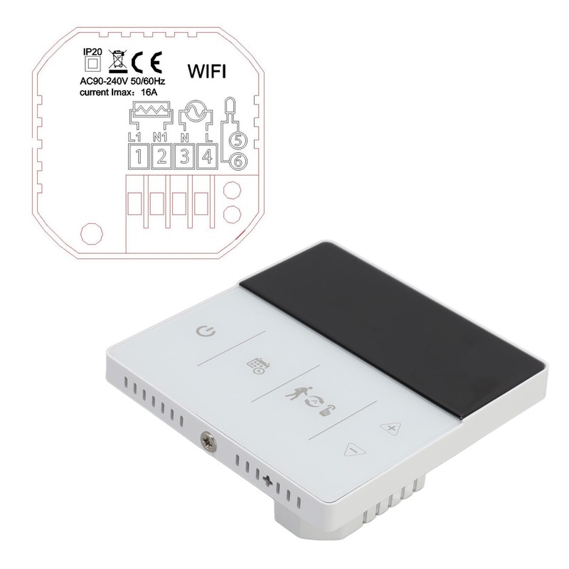 WIFI Thermostat Digital Touch Screen Phone APP Voice Control Smart