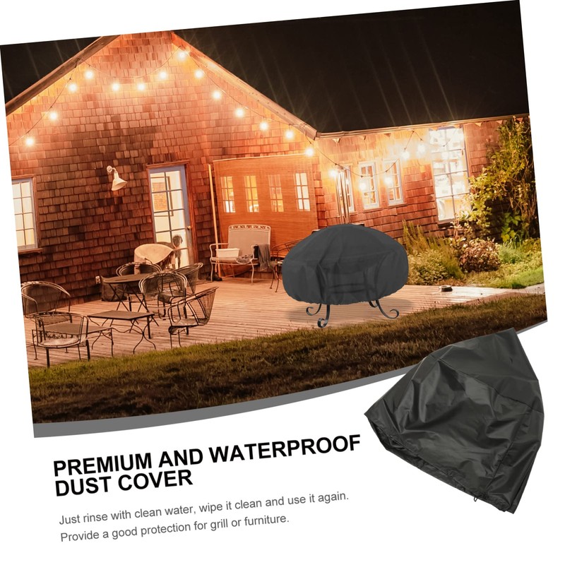 CAXUSD Portable Cover Round Outdoor Protector for Gas Grill and