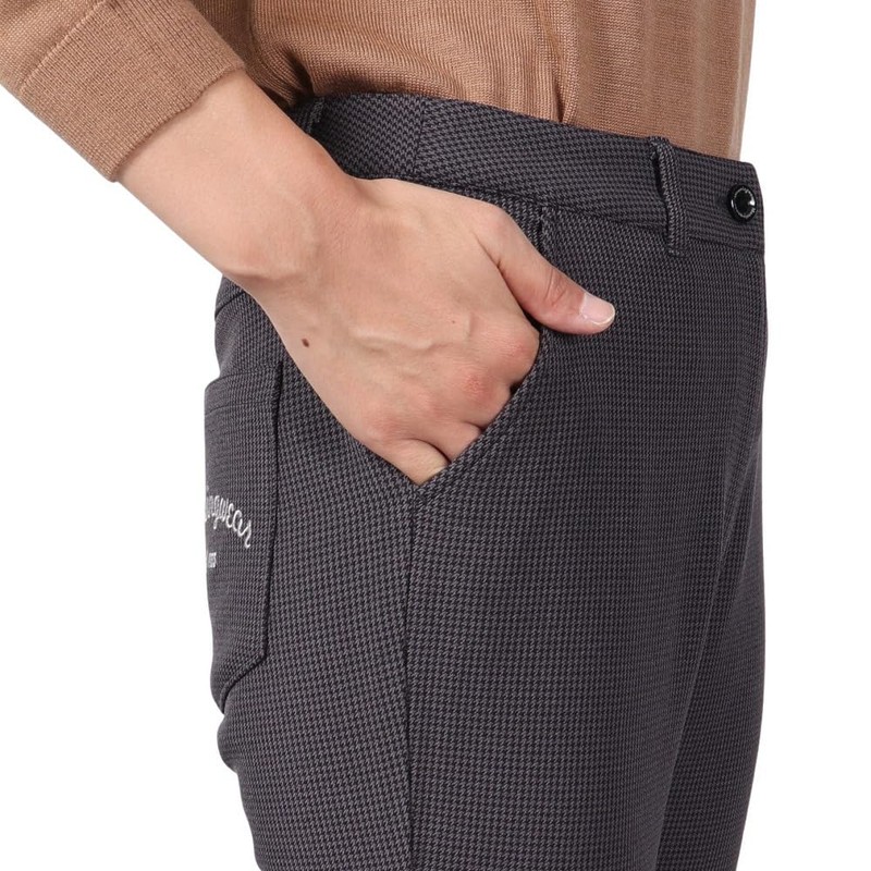 Munsing Wear MG4FLP80L Women's Golf Pants, 9/4 Length, Houndstooth Pattern,