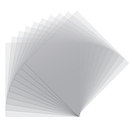Florence Fogli di Acetato di 15,2 x 15,2 cm e 0,2 mm di Spessore - 12 Foglio di Plastica Flessibile – Fogli Plastica Trasparente per Scrapbooking, Biglietti d'Auguri, Pittura e Art Journaling