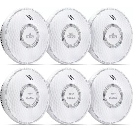 Siterwell Ecoey Smart Smoke & Carbon Monoxide Detector Seald 10 Year Battery Operated - 6 Pcs