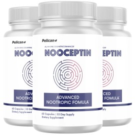 Pelican Vitamins Nooceptin- Brain & Cognitive Support- 3 Bottles- 180 Capsules