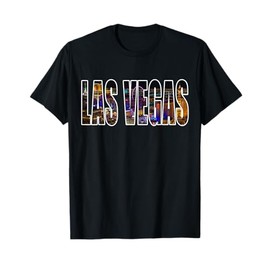 Las Vegas Nevada Urban Skyline Photography Font T-Shirt