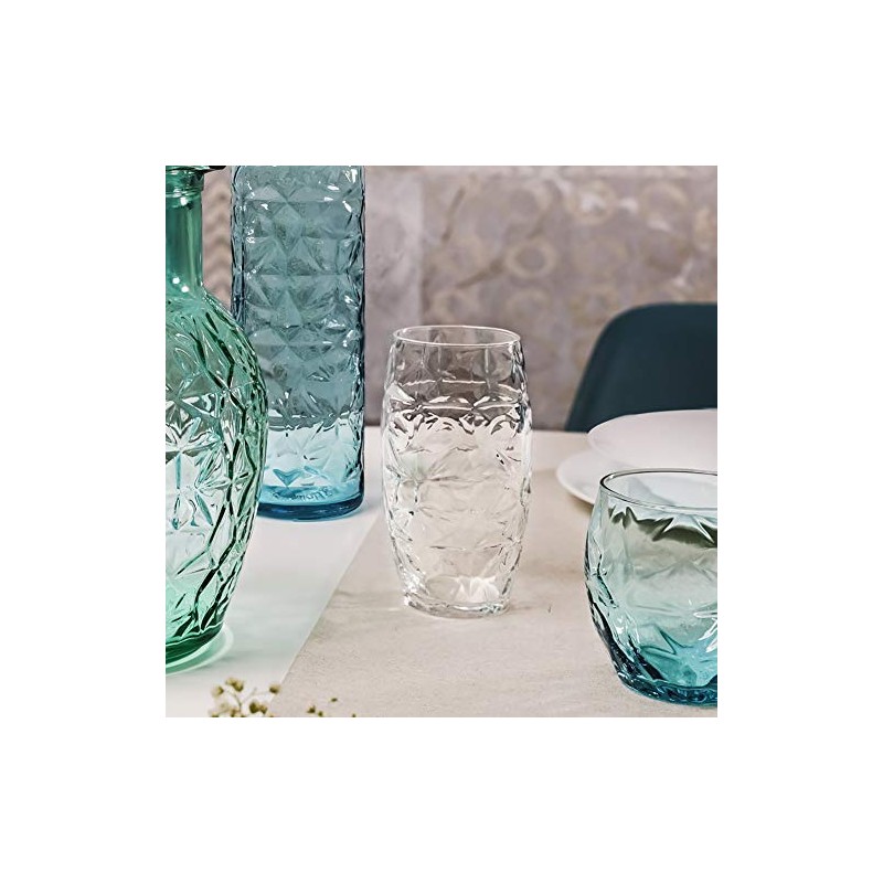 Bormioli Rocco Oriente Cooler Glass, Set of 6, 16 oz,