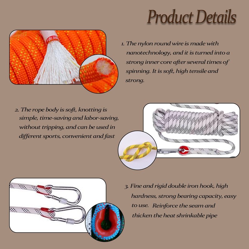 RVSWIHFA White Flag Rope 50 Feet Flag Pole Halyard Rope