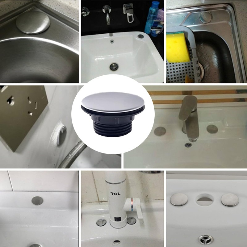 2 Pack Kitchen Faucet Hole Covers, Stainless Steel Sink Hole