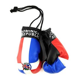 Hanging Car Mirror Mini Boxing Gloves (Dominican Republic)