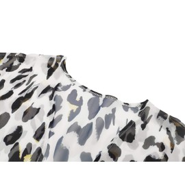 FINOCEANS Women Open Front Short Sleeve Cardigans Blouse Milk Medium