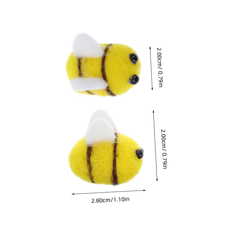 Gadpiparty 6pcs Wool Felt Bee Craft Decorations Felt Animals for