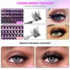 126 Cluster Lashes 10‑14mm Fluffy D Curl Individual Lashes for
