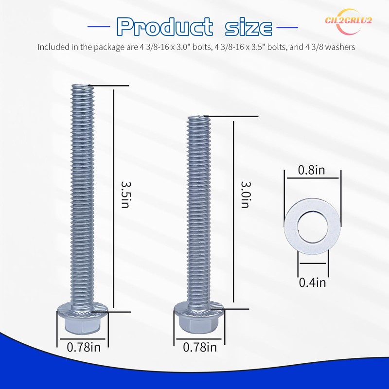 Engine Stand Bolt Kit 3/8-16 Compatible with SBC 305 327