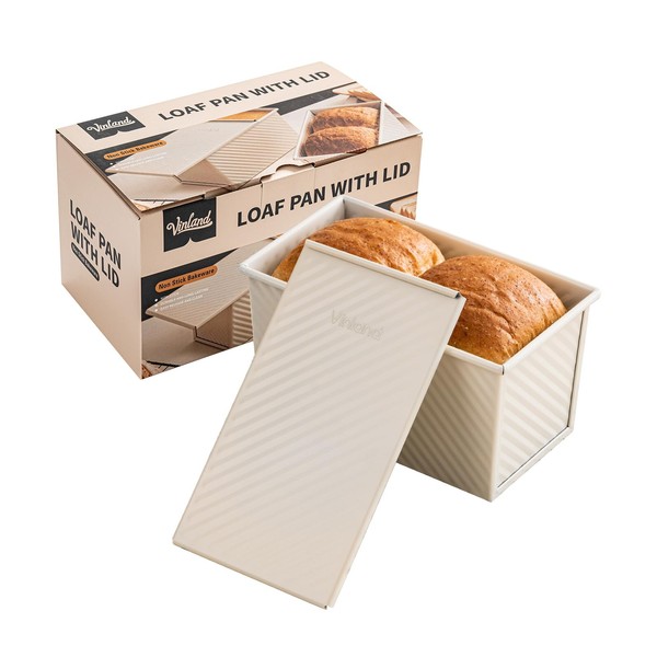 Vinland Pullman Loaf Pan With Lid, Sandwich Bread Loaf Pan,