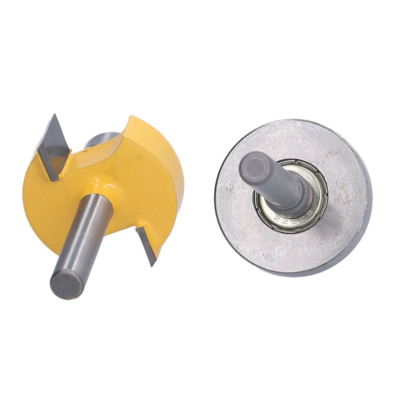 Router Bit 1/4in Shank Multi Grooved with 6Pcs Bearing 1/8in