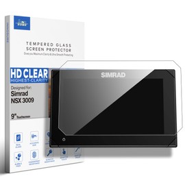 INNOSURE Premium Tempered Glass Screen Protector designed for Simrad NSX 3009 Fishfinder Chartplotter 9-Inch Touchscreen Accessories 9H Anti Scratch (HD Clear)