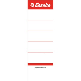 Esselte Printable Spine Label for Lever Arch Files, 75 mm Spine, 50 x 158 mm, Cardboard, 81080 - White, 100 Pieces