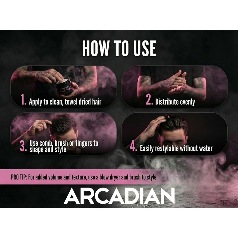 Arcadian Matte Paste 115 g | Strong Hold & Matte