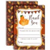Rustic Autumn Leaves and Pumpkins Fall Fun Birthday Party Thank
