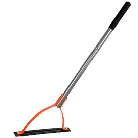 Yuecoom 46in Manual Weed Grass, Cutter 65 Manganese Steel Serrated Double Edged Blade Stainless Steel Handle Grass Whip Steel Handle Grass Whip Weed Cutter for Yards Gardens Lawns (3 Sections)