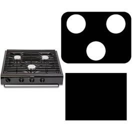 Rv Stove liner For Atwood Dometic Gas Range Stovetop cover Non-Stick Teflon Stove Oven Cover Mat Set 0.3mm thickness,BPA and PFOA Free Oven Protector Liner