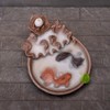 Two Fishes Incense Holders Ceramic Backflow Incense Burner Purple Clay