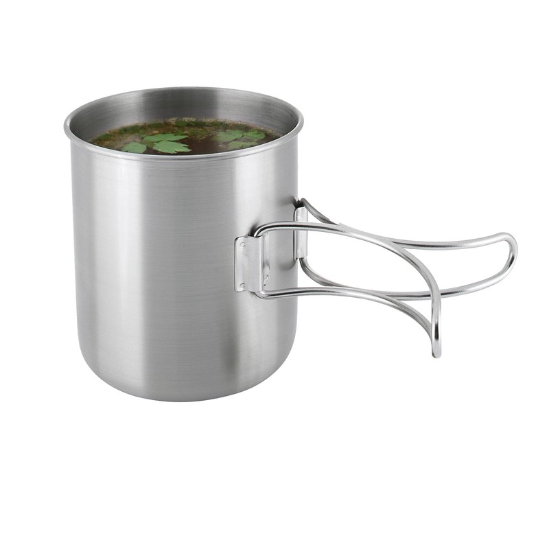 Tatonka - Tazza in Acciaio Inox con Manico Pieghevole, 600