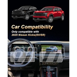 ECOZEN 2025 Nissan Kicks Screen Protector - For 2025 Kicks 12.3-Inch Navigation + 12.3-Inch Instrument Screen Protector - 2 Pcs Nano Film For 2025 Nissan Kicks(SV/SR) Accessories Anti Fingerprints