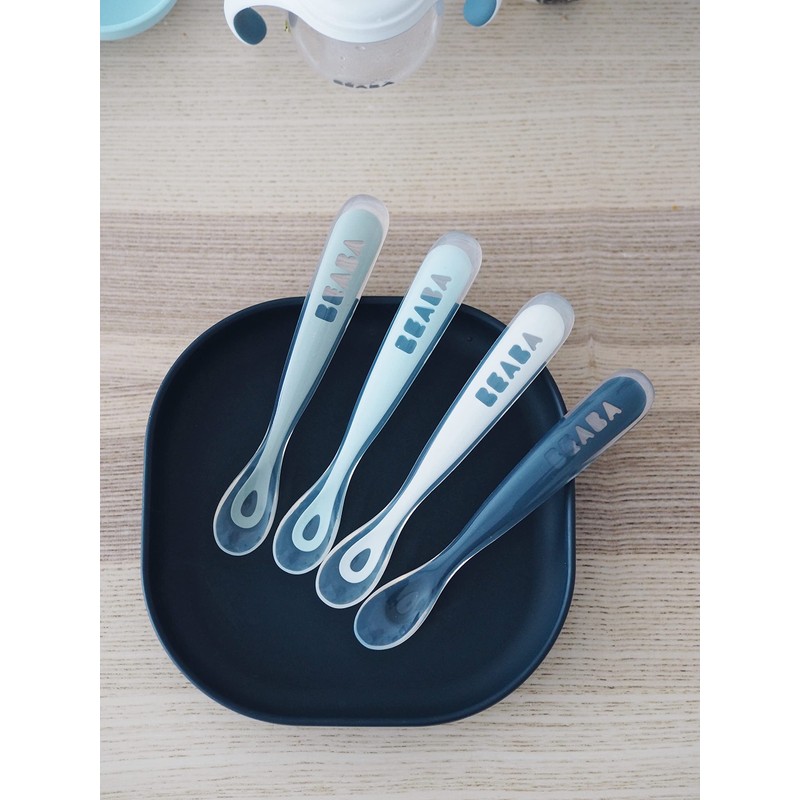 Beaba 4 First Stage Spoons (Neon/ Blue/ Nude/ Lagoon)