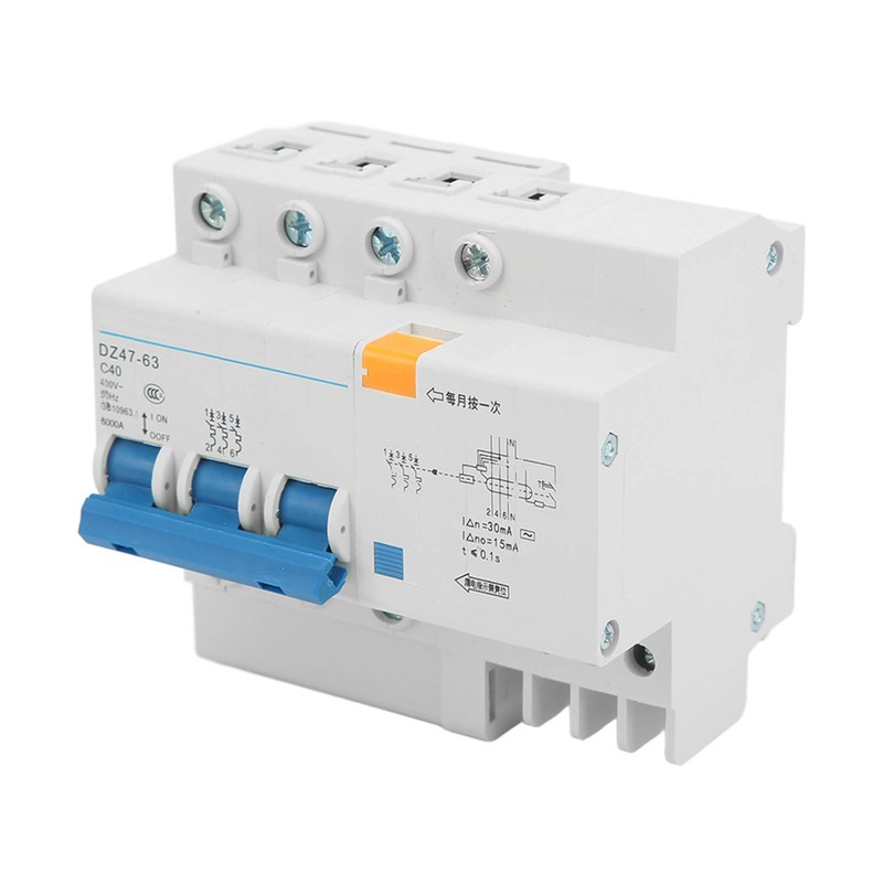Miniature Circuit Breaker 3P and N Current Isolator DIN Rail
