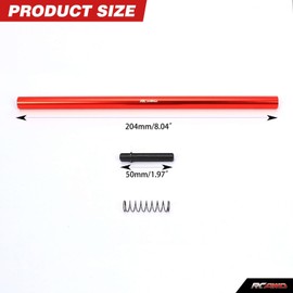 RCAWD Alum 205MM Center Driveshaft for ARRMA Big Rock Senton Typhon 3S BLX Upgrade Parts (Red)