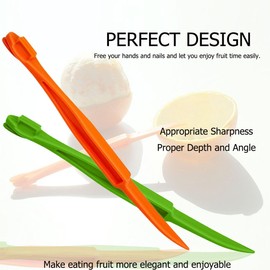 Orange Peeler Tools Citrus Peel Cutter Easy Fruit Vegetable Slicer Cutter Lemon Peeler Opener Remover Fruit Tool Kitchen Utensils Gadgets Food Peeler Slicers (Orange + Green)