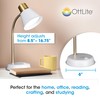 OttLite Beam LED Desk Lamp, Metal Construction in White and