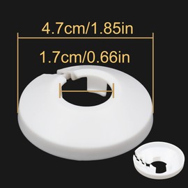 4Pcs Radiator Pipe Covers White Plastic Plastic Pipe Covers Sleeve Radiator Pipe Collars for 17mm Diameter Pipe
