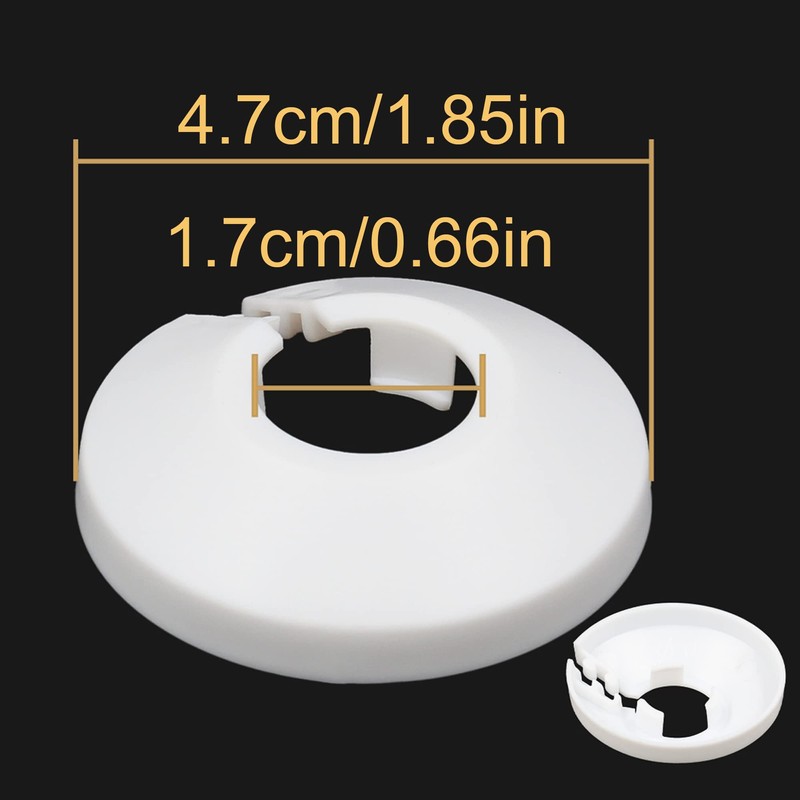 4Pcs Radiator Pipe Covers White Plastic Plastic Pipe Covers Sleeve